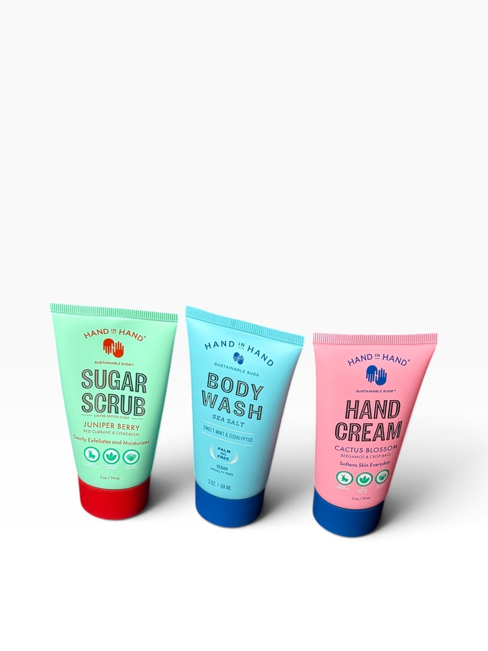 Hand in Hand Sugar Scrub, Body Wash and Hand Cream Set